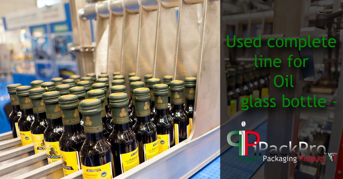 Linea completa di imbottigliamento in vetro per olio