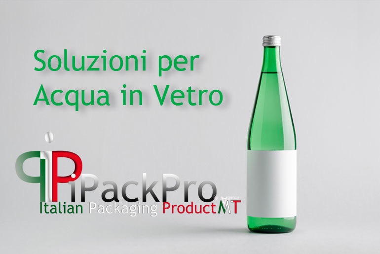 Soluzioni per l' imbottigliamento di acqua in bottiglie di vetro.